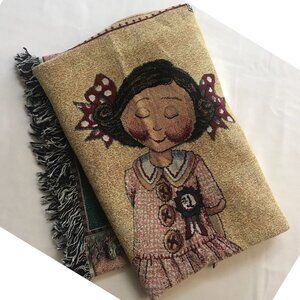 Mary Engelbreit Blanket Miss Smarty ME Ink Vintage Throw